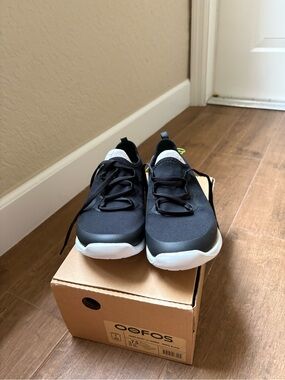 Oofos Women's Black Slip-On Athletic Sneakers